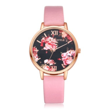 Fashion Leather Strap Quartz Wrist Watch