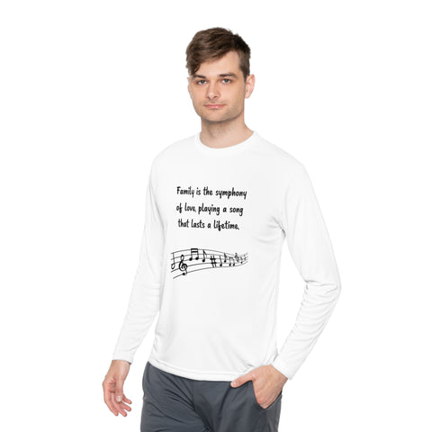 Lightweight Long Sleeve Tee - Family is the symphony of love, playing a song that lasts a lifetime.