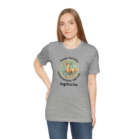 Short Sleeve Tee - Sagittarius - Wander fearlessly, expand horizons, find truth