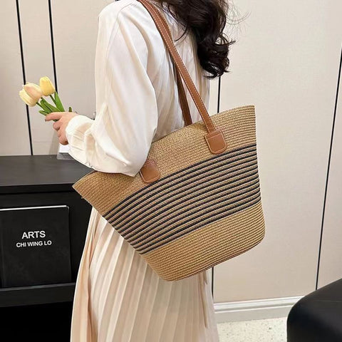 Straw Mori Style Woven Bag