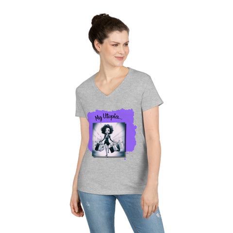 Ladies' V-Neck T-Shirt - Shopping - My Blissful Corner