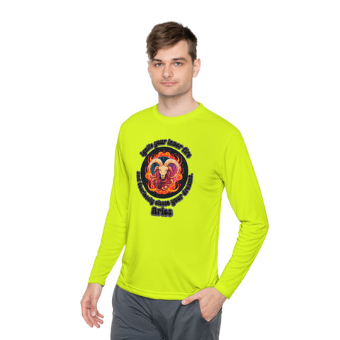 Lightweight Long Sleeve Tee - Aries - Ignite your inner fire and fearlessly chase your dreams