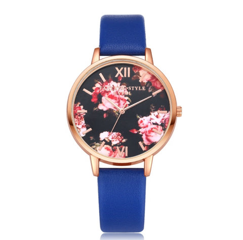 Fashion Leather Strap Quartz Wrist Watch