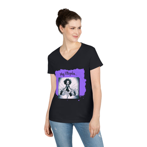 Ladies' V-Neck T-Shirt - Shopping - My Blissful Corner