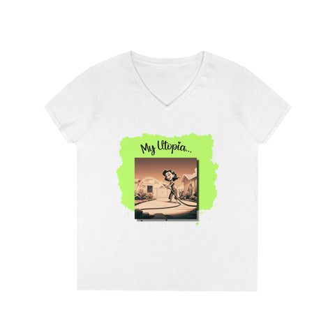 Ladies' V-Neck T-Shirt - Gardening - Fun and Fabulous