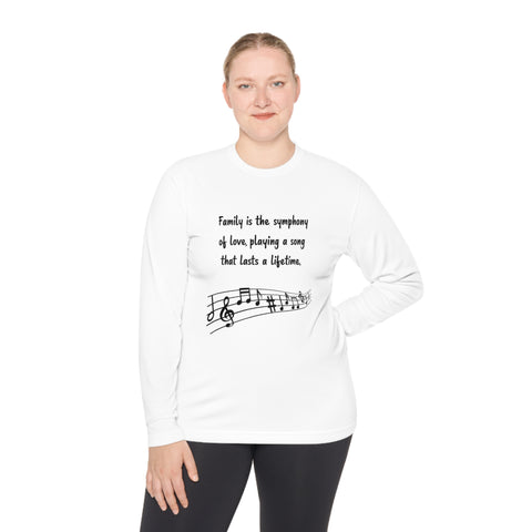 Lightweight Long Sleeve Tee - Family is the symphony of love, playing a song that lasts a lifetime.