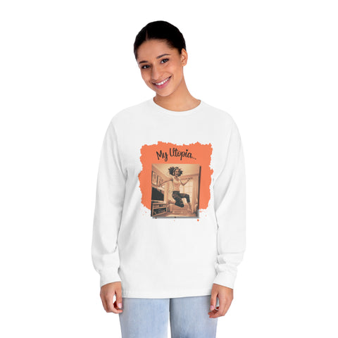 Unisex Classic Long Sleeve T-Shirt - Jump Dancing - Fashionably Cozy