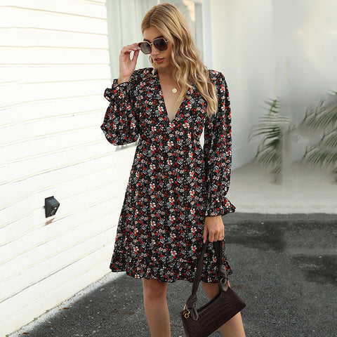 Long Sleeve Dress Women - Floral