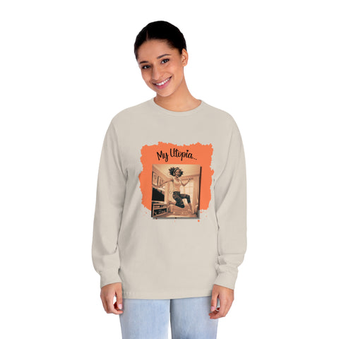 Unisex Classic Long Sleeve T-Shirt - Jump Dancing - Fashionably Cozy