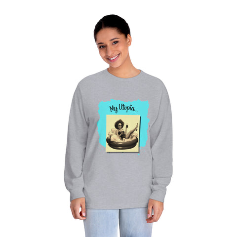 Unisex Classic Long Sleeve T-Shirt - Pool Day - Happy Hideaway