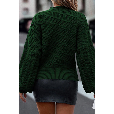 Twist Knitted Pullover Sweater