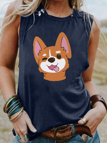 Loose Casual Sleeveless T-Shirt Tank