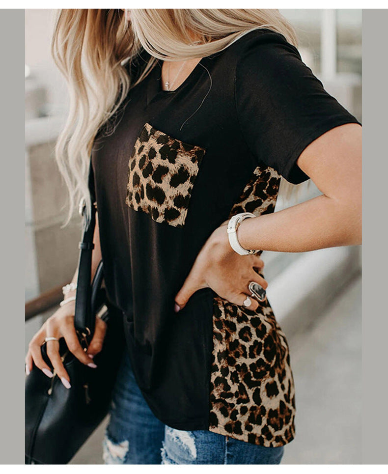 Leopard Print Knitted Women's Top