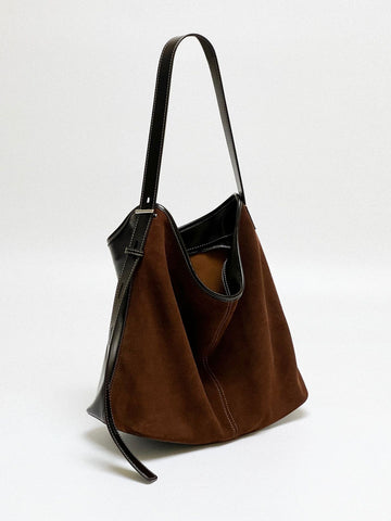 Matte Leather Women's  Underarm Commuter Bag