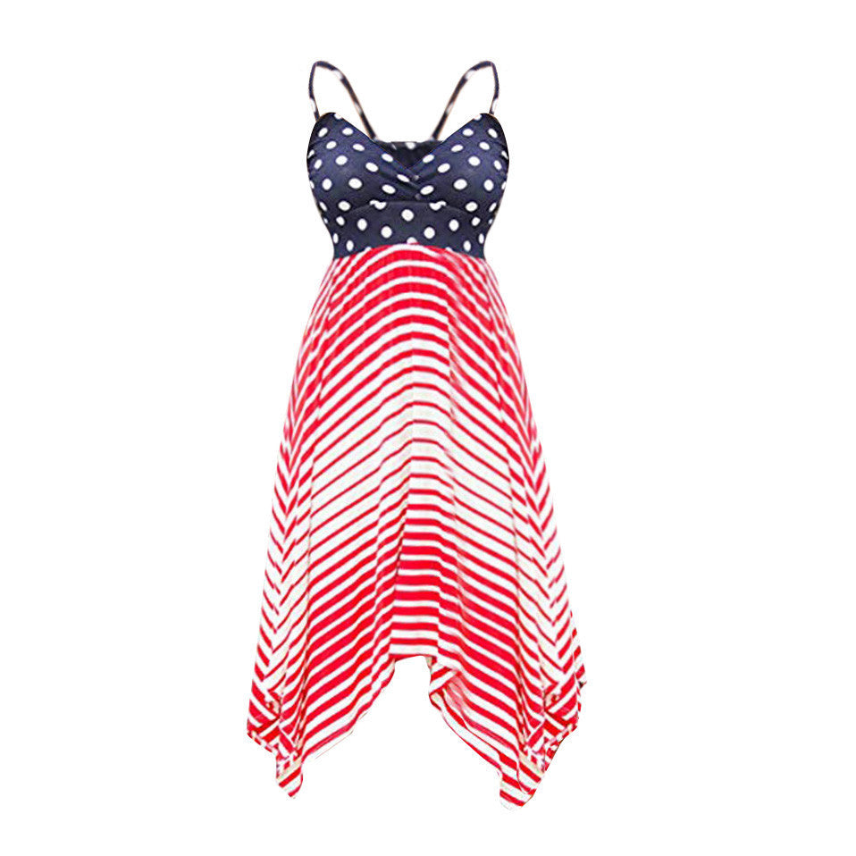 Independence Day Women's Sling Print Dress