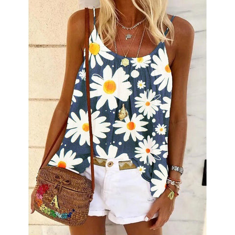 New Sling Print Fashion Top