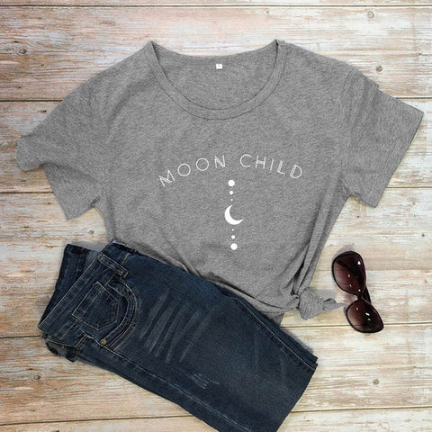 Moon Child Fashion Short Sleeve T-Shirt Top