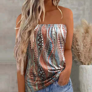 Sleeveless Wrapped Short Sleeve Top