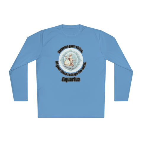 Lightweight Long Sleeve Tee - Aquarius - Embrace your vision, let your ideas reshape the world