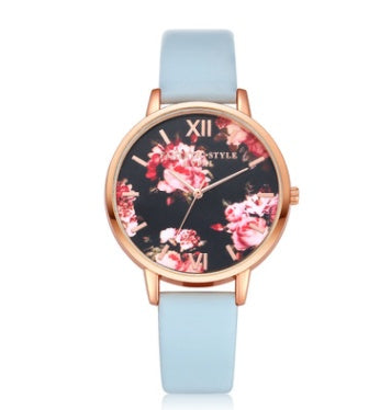 Fashion Leather Strap Quartz Wrist Watch