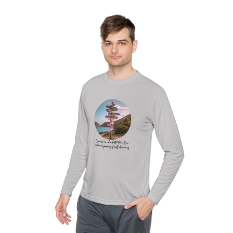 Lightweight Long Sleeve Tee - Success is not a destination; it's a continuous journey of self-discovery