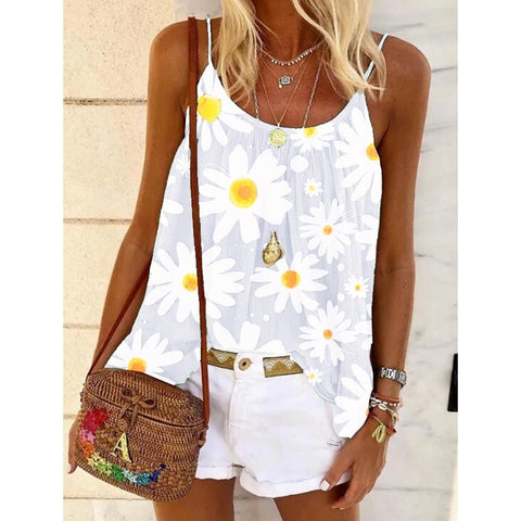 New Sling Print Fashion Top