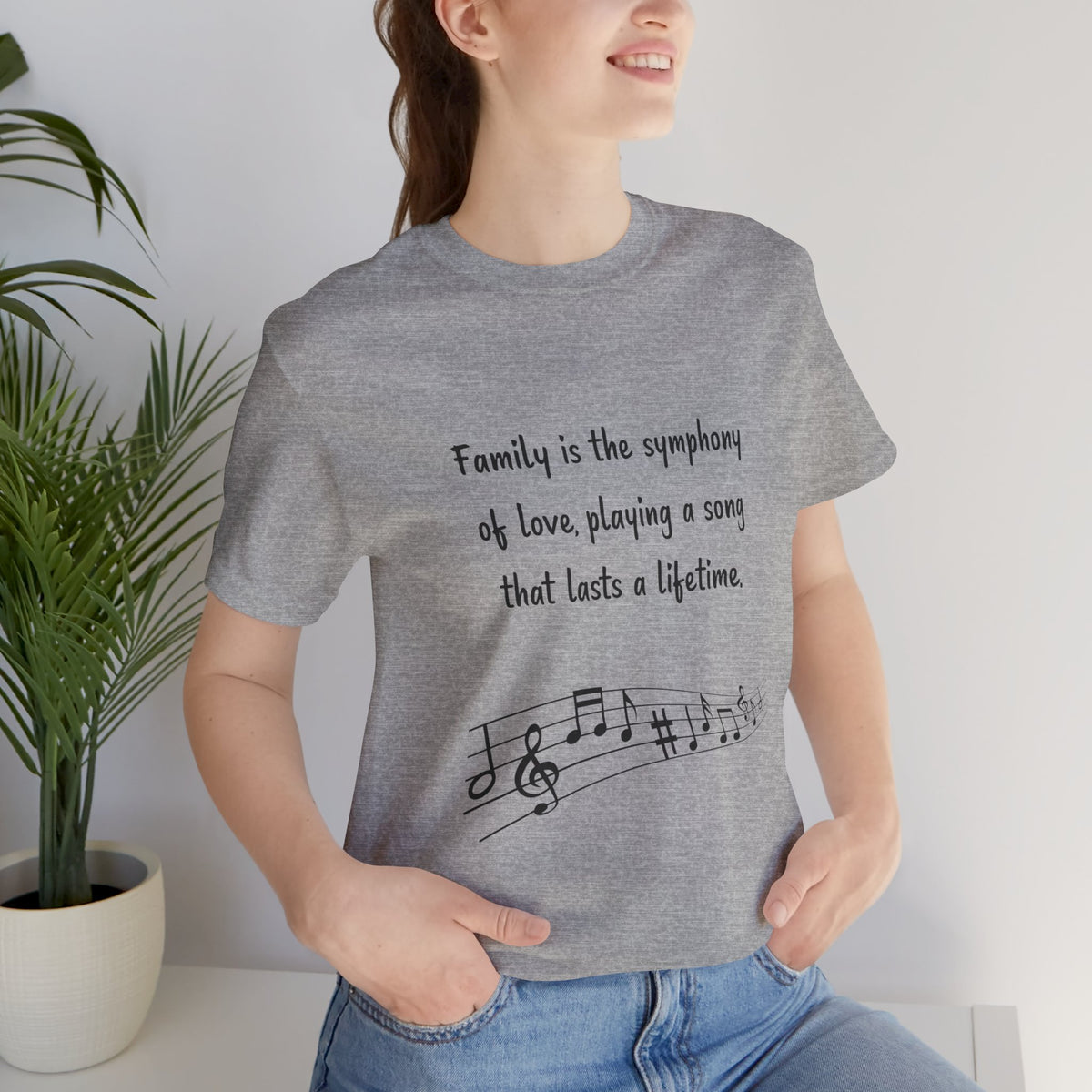 Short Sleeve Tee - Family is the symphony of love, playing a song that lasts a lifetime.