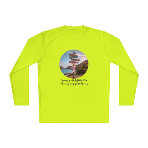 Lightweight Long Sleeve Tee - Success is not a destination; it's a continuous journey of self-discovery