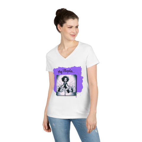 Ladies' V-Neck T-Shirt - Shopping - My Blissful Corner