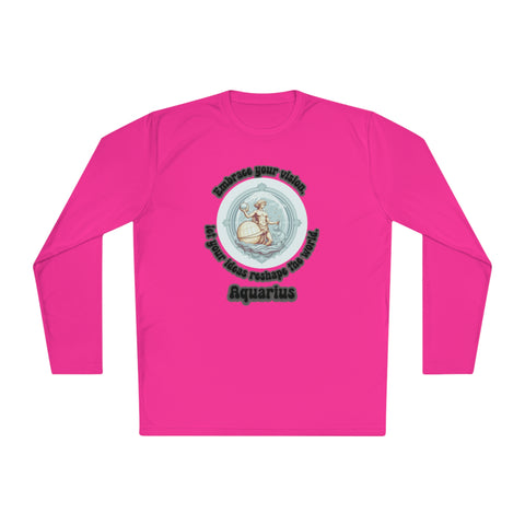 Lightweight Long Sleeve Tee - Aquarius - Embrace your vision, let your ideas reshape the world