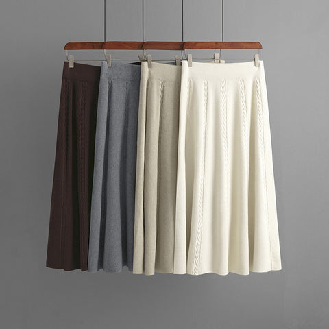 Mid-length Autumn And Winter Knit Skirt