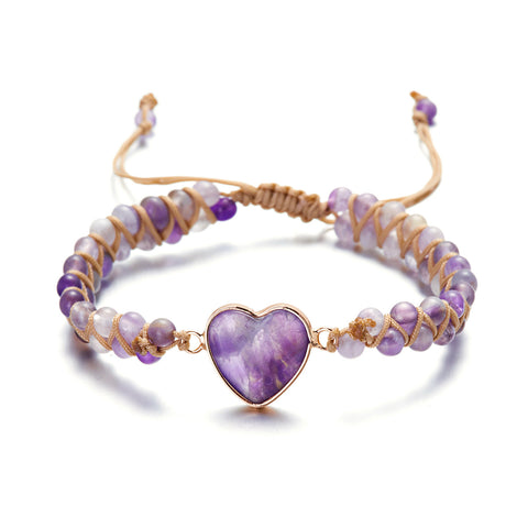 Handmade Creative Woven Love Stone Winding Bracelet