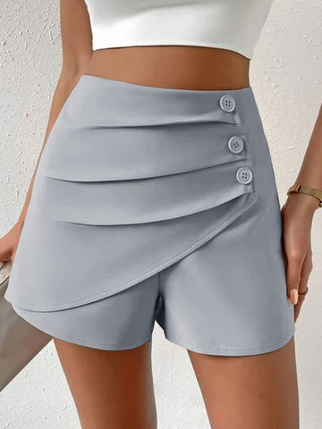 Slim Ladies Light Dressed Shorts-Skorts