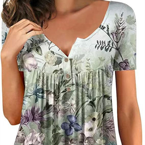 Women's Multi Design Short Sleeve Top