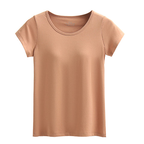 Short-sleeved T-shirt With Bra