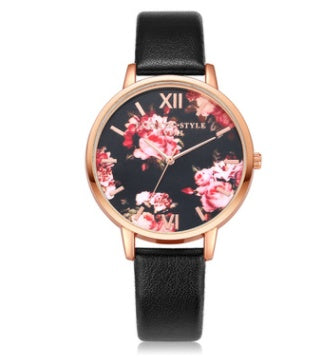 Fashion Leather Strap Quartz Wrist Watch