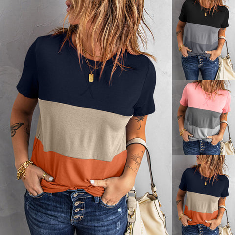 Multi-Color Short Sleeve Top