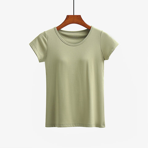 Short-sleeved T-shirt With Bra