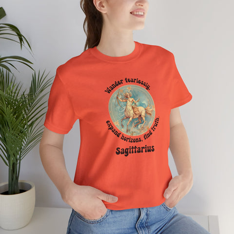 Short Sleeve Tee - Sagittarius - Wander fearlessly, expand horizons, find truth