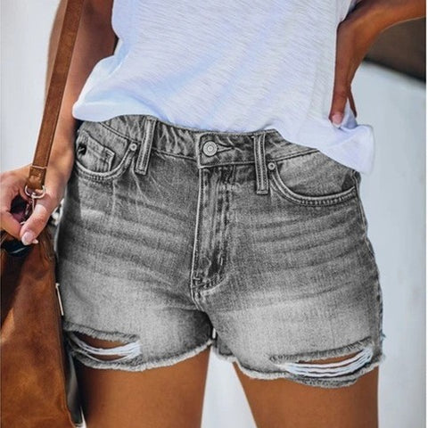 Denim Female Fringe Shorts