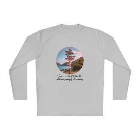 Lightweight Long Sleeve Tee - Success is not a destination; it's a continuous journey of self-discovery