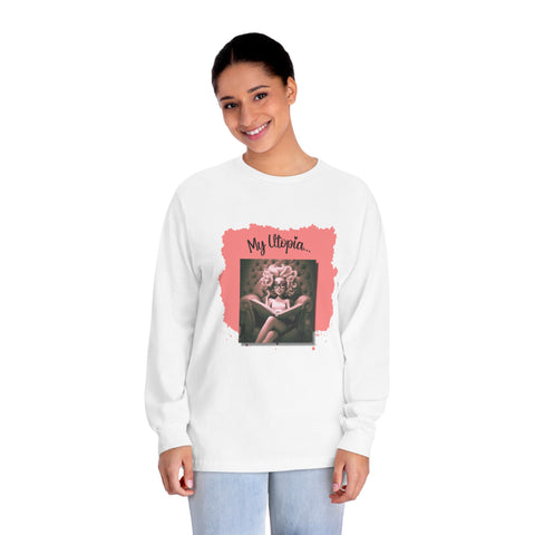 Unisex Classic Long Sleeve T-Shirt - Reading - Happy Vibes