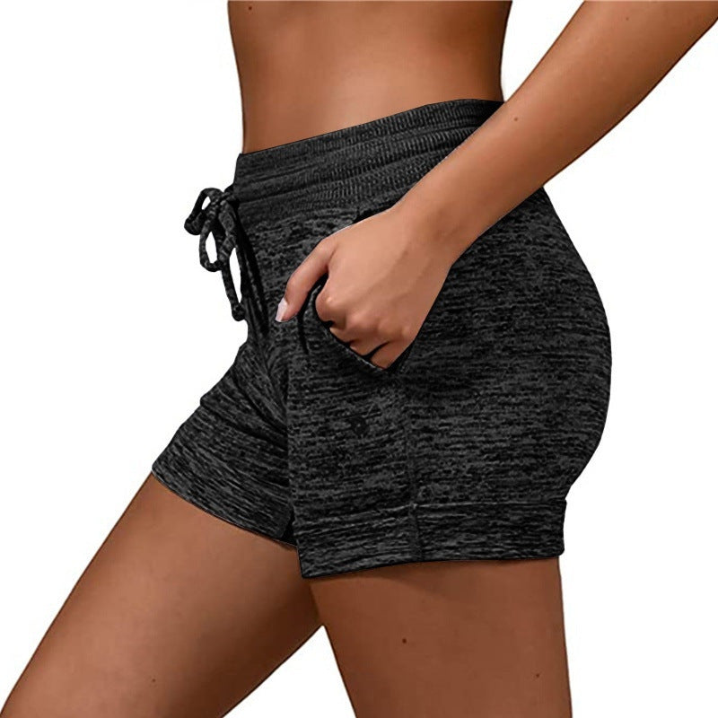 Women Shorts Quick-dry Lace-up Stretch Sports Shorts