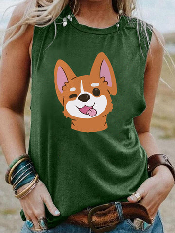 Loose Casual Sleeveless T-Shirt Tank