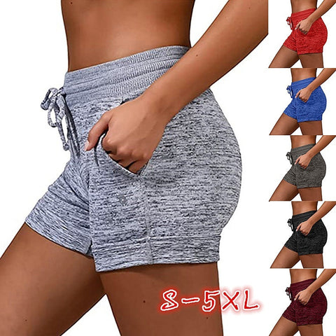 Women Shorts Quick-dry Lace-up Stretch Sports Shorts