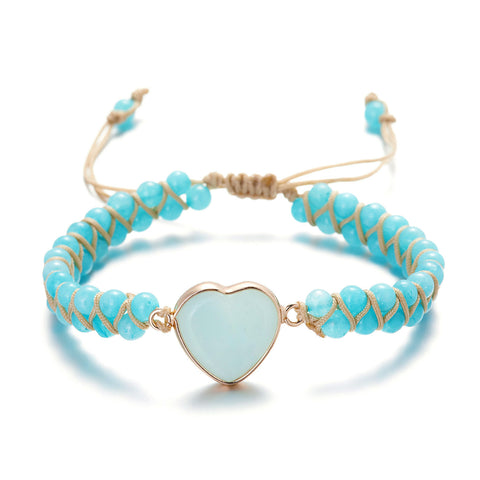 Handmade Creative Woven Love Stone Winding Bracelet