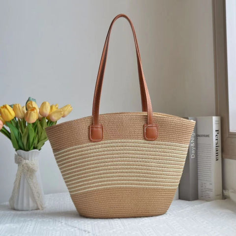 Straw Mori Style Woven Bag