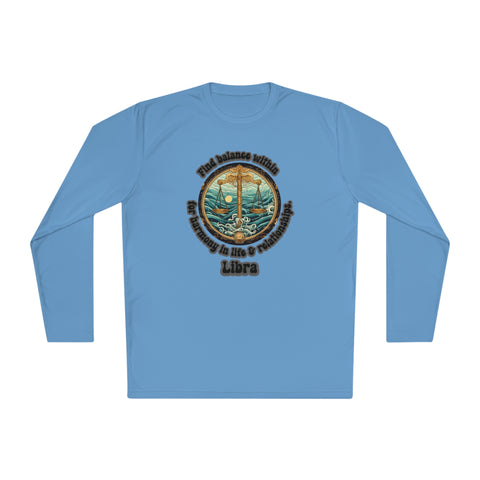 Lightweight Long Sleeve Tee - Libra - Find balance within for harmony in life & relationships