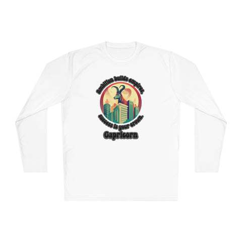 Lightweight Long Sleeve Tee - Capricorn - Ambition builds empires, success is your crown