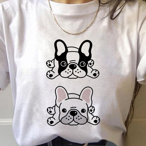 Love French Bulldog Cartoon T-shirt